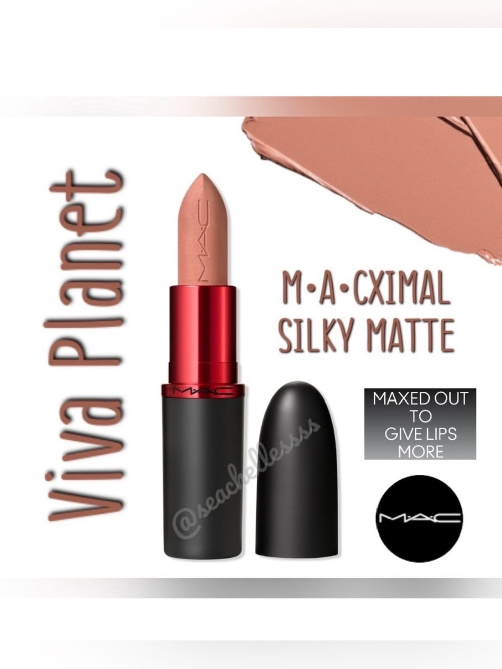 Macximal Silky Matte Viva Glam Lipstick Viva Planet Beige Mauve Brand New in Box